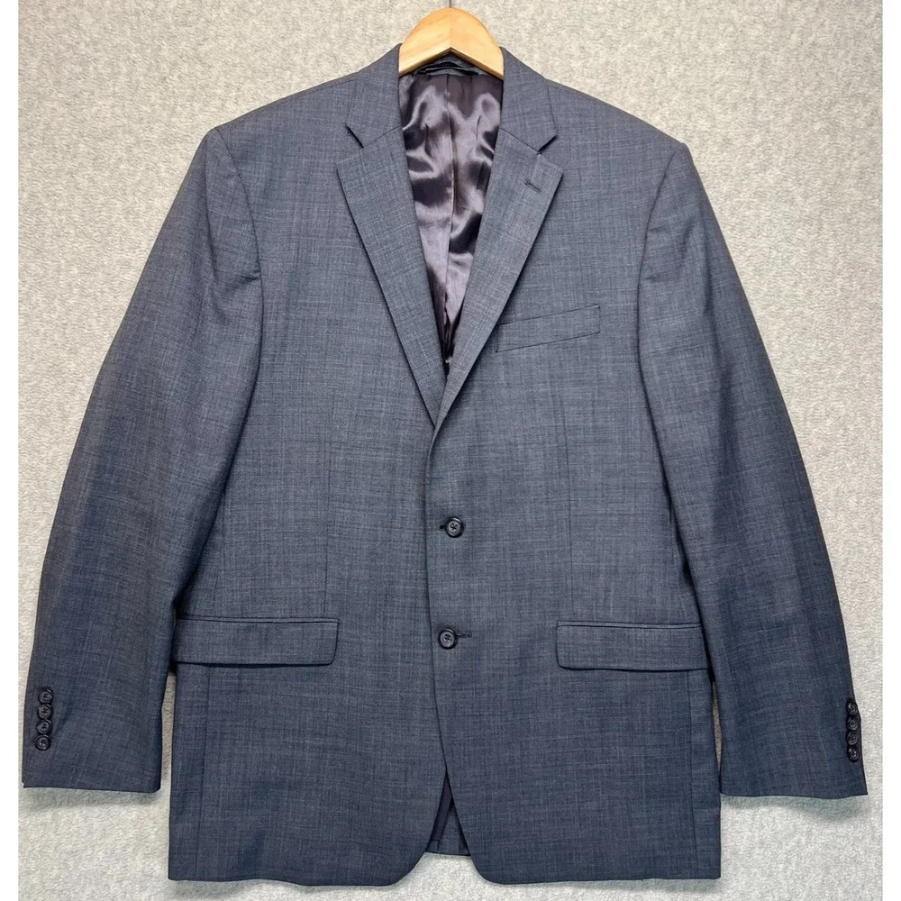 Lauren‎ Ralph Lauren Mens Suit Blazer Gray Lined Long Sleeve Classic Business 44